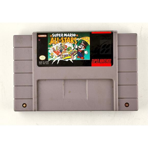 Super Mario All Stars SNES Authenic Game cartridge +Instructions Manual TESTED - Picture 5 of 10